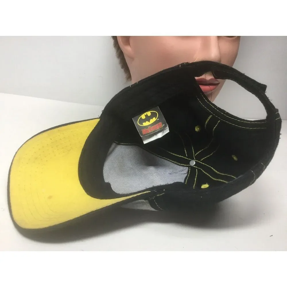DC COMICS Batman‎ Strap back CAP Black Yellow Logo Youth Hat Kids